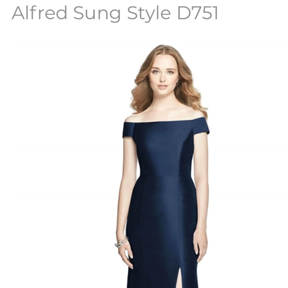 Alfred sung midnight blue gown